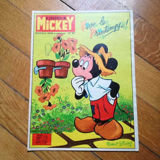 Le journal de Mickey, Mickey jardine au printemps, numéro 927, 1970