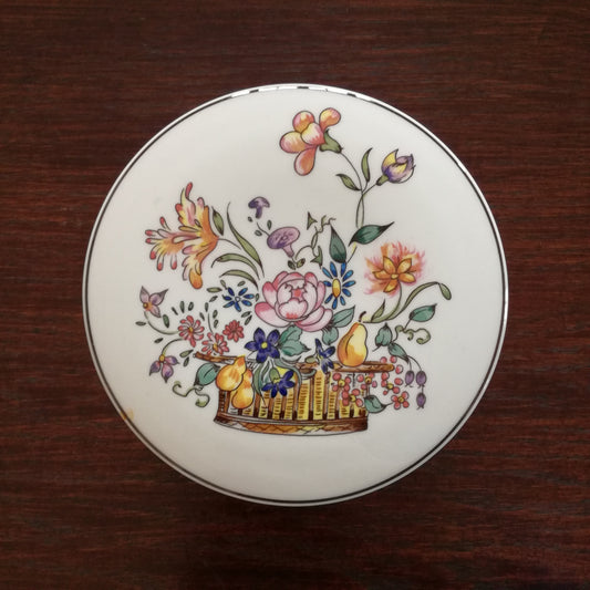 Boîte ronde bonbonnière en vitro-porcelaine, Floralies n°5, Villeroy et Boch