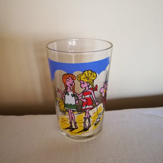 Verre à moutarde de collection Astérix : Falbala et Idéfix, VMC