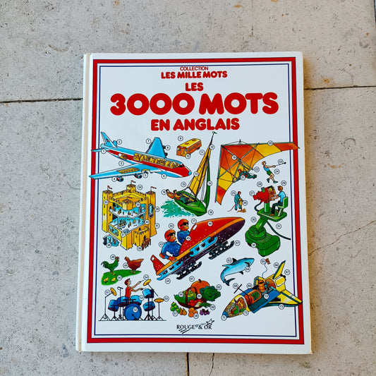 Livre les 3000 mots en anglais, Anne Civardi, coll.  Les mille mots, Rouge et Or, 1984