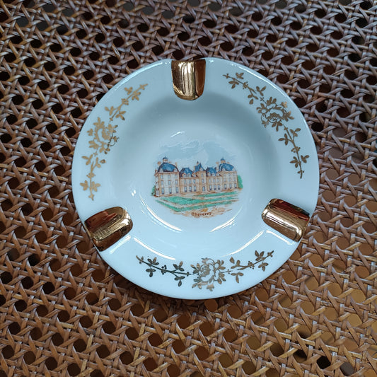 Cendrier en porcelaine de Limoges, château de Cheverny