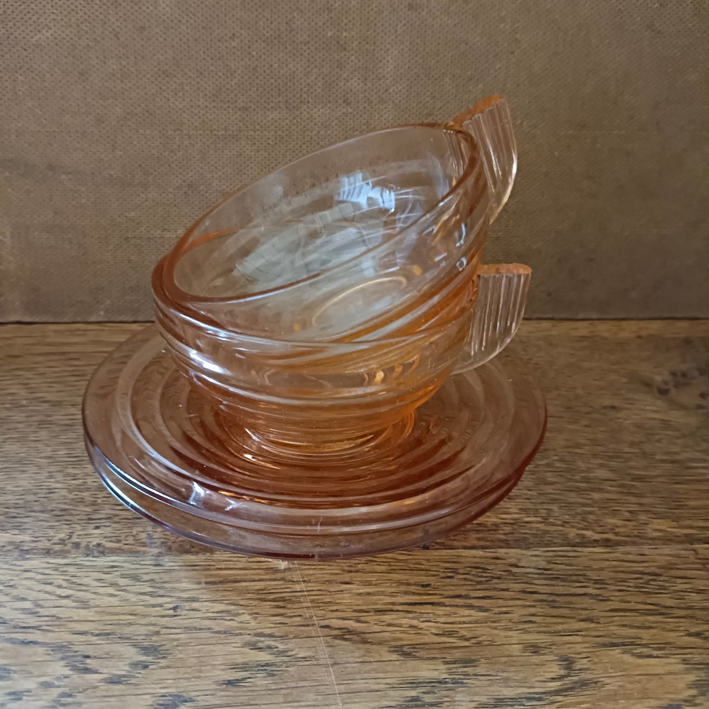 Duo de tasses en verre trempé rose