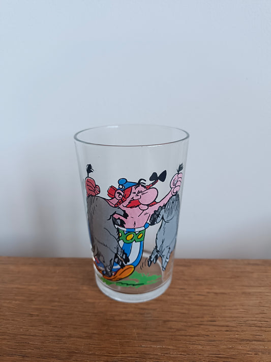 Verre à moutarde Obélix et 2 sangliers, VMC