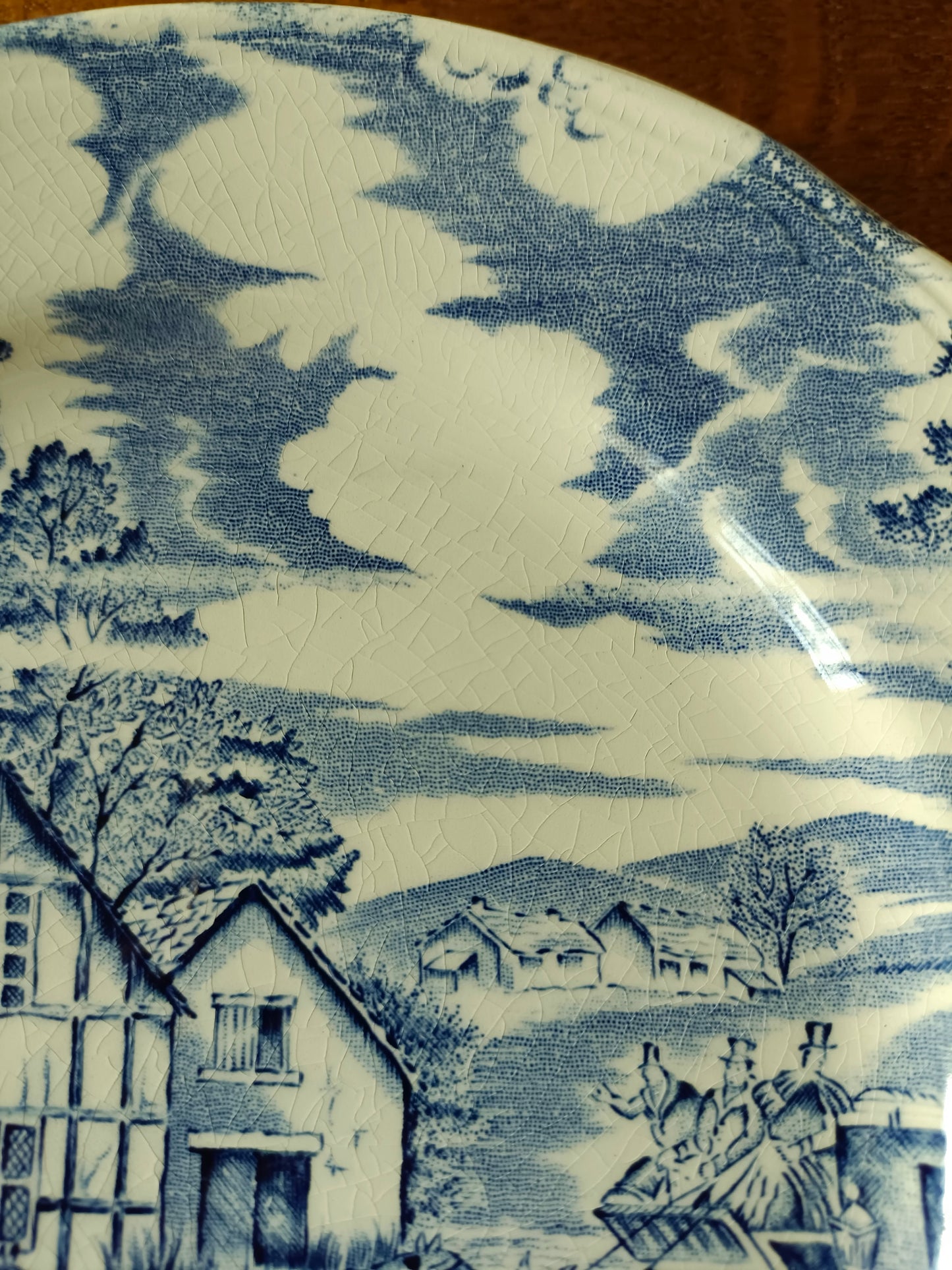 6 assiettes à dessert en faïence de Lunéville, modèle "English Style"