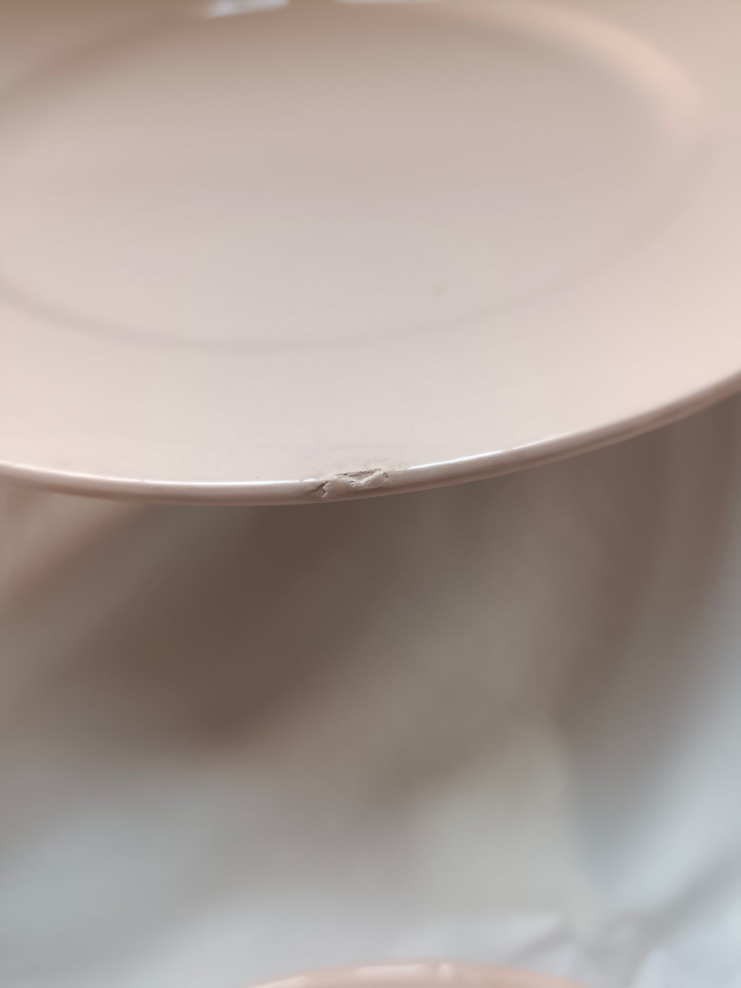 3 assiettes à dessert rose poudré Digoin & Sarreguemines