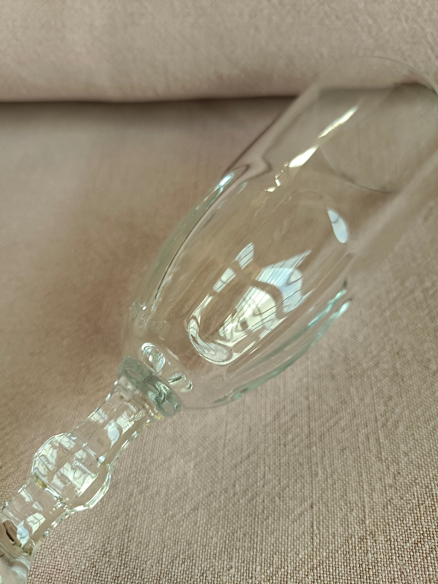 5 flûtes à champagne de bistrot en verre