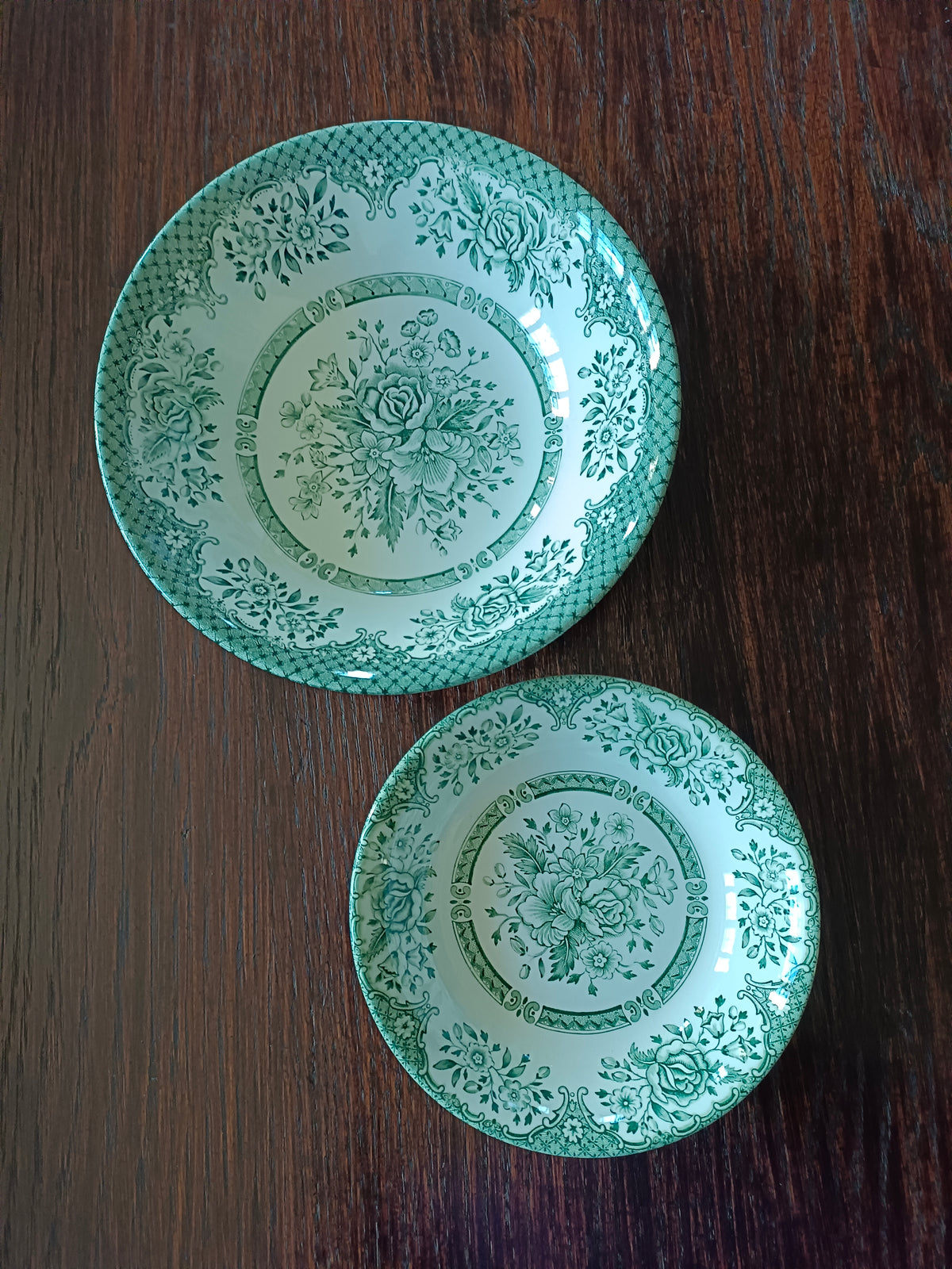 Bol plat et coupelle en faïence anglaise Wood & Sons
