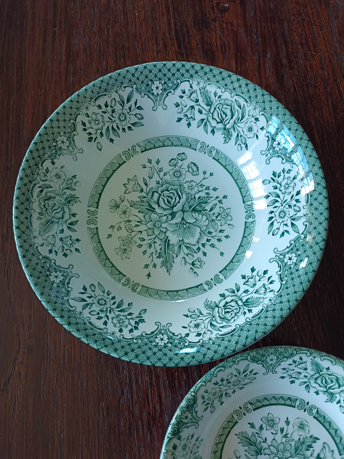 Bol plat et coupelle en faïence anglaise Wood & Sons