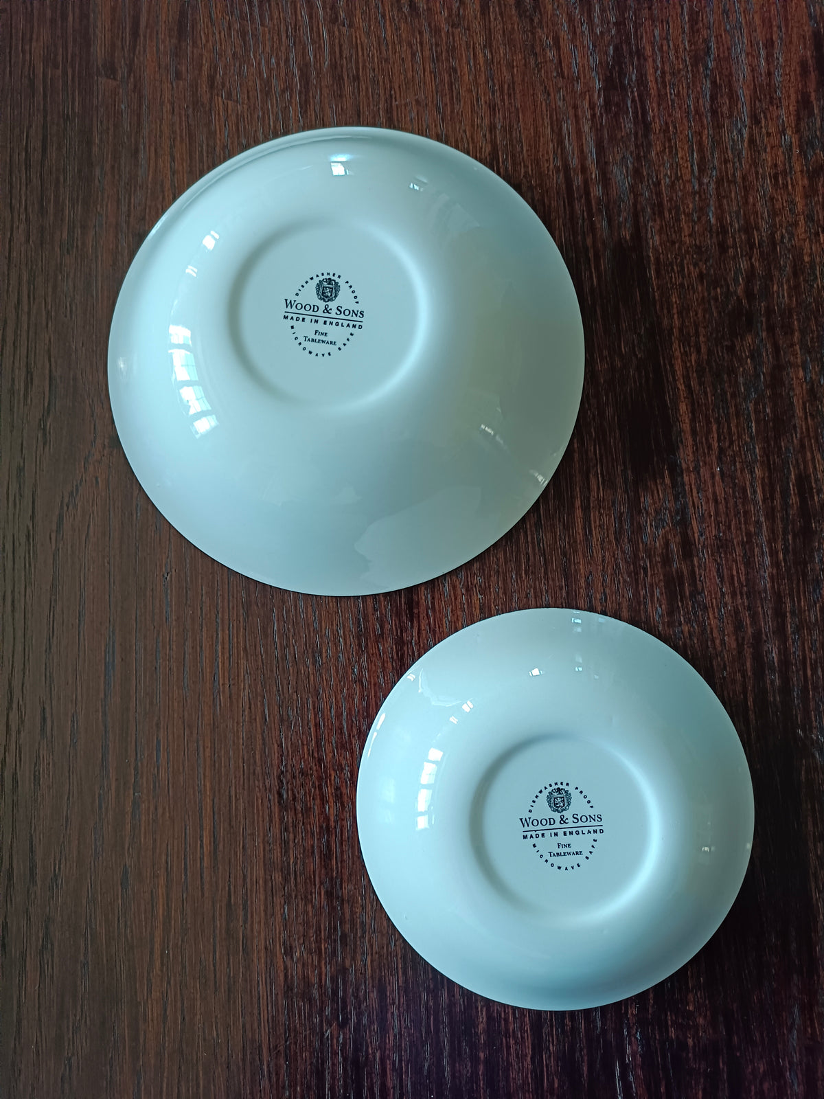 Bol plat et coupelle en faïence anglaise Wood & Sons
