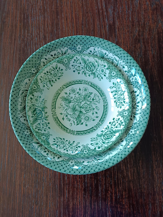 Bol plat et coupelle en faïence anglaise Wood & Sons