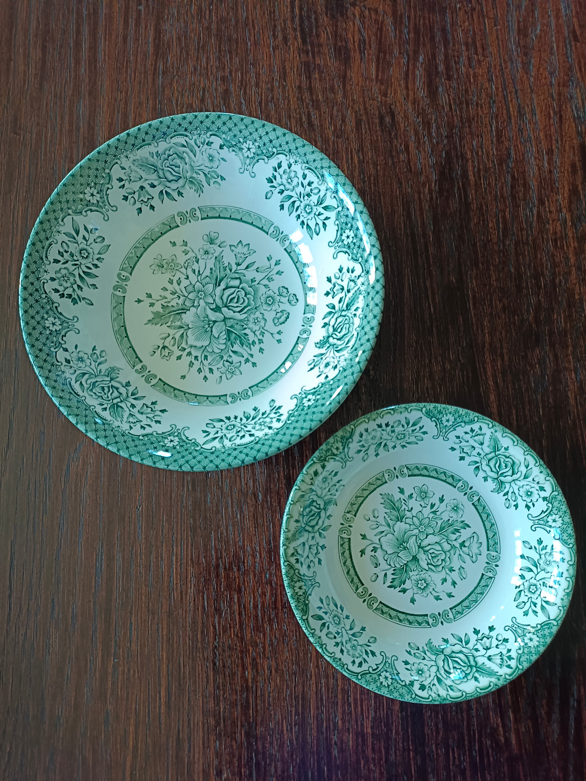 Bol plat et coupelle en faïence anglaise Wood & Sons