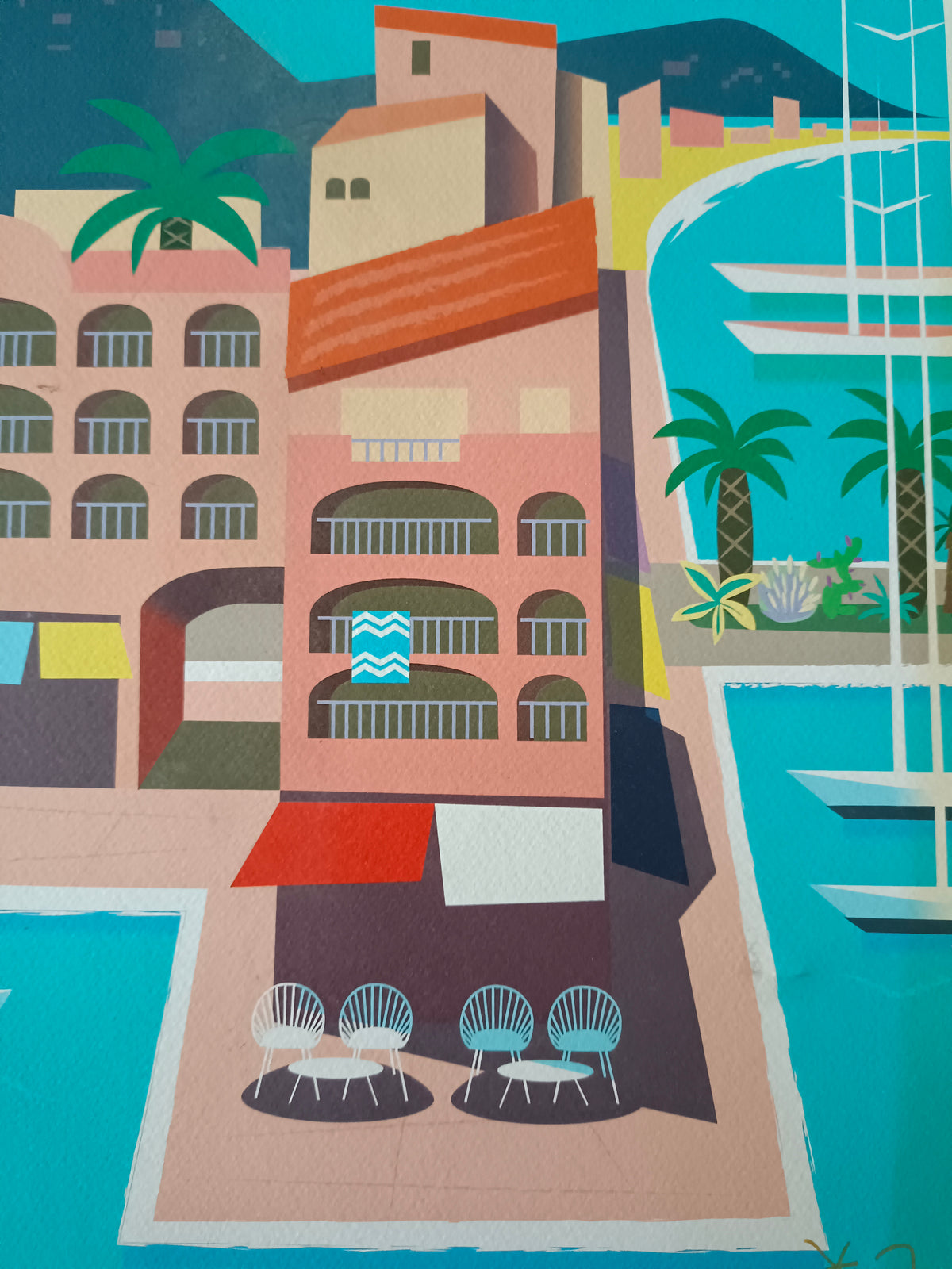 Affiche de Hyères / Côte d'Azur numérotée et signée Monsieur Z