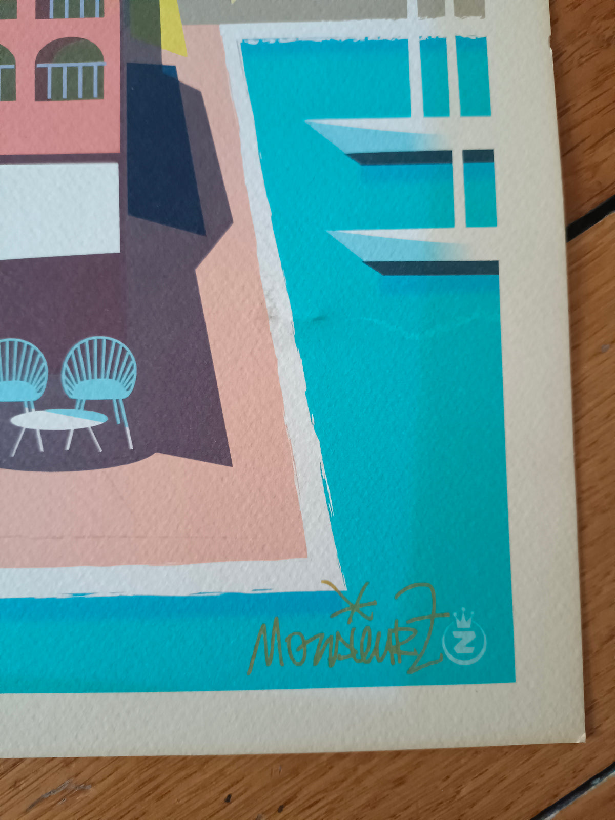 Affiche de Hyères / Côte d'Azur numérotée et signée Monsieur Z
