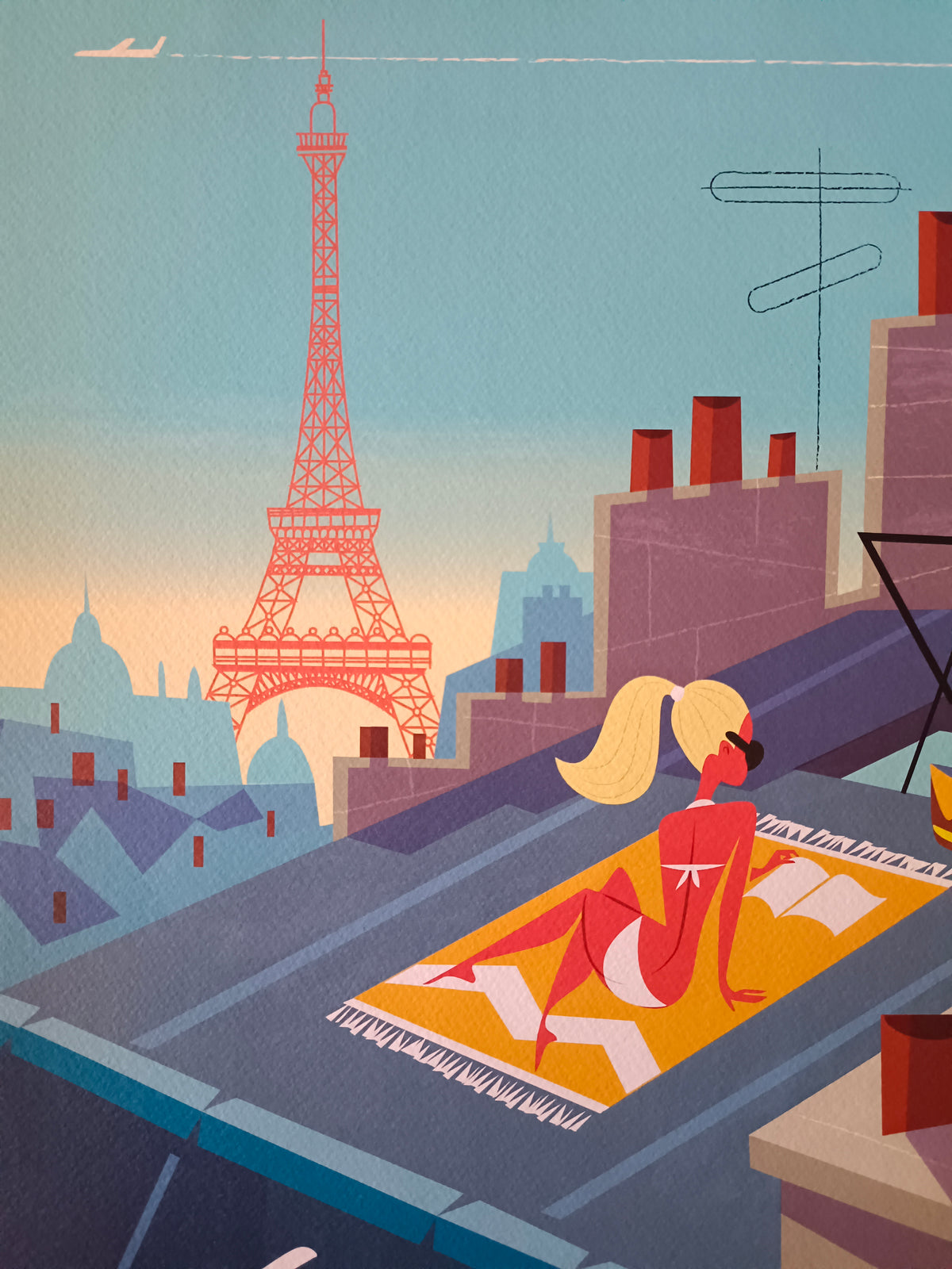 Affiche "Visitez Paris" signée Monsieur Z