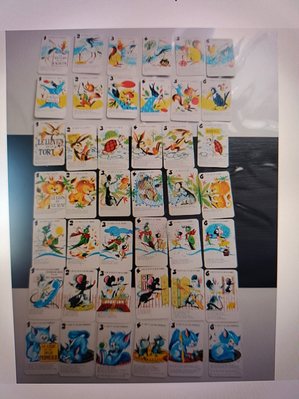 Jeu de 7 familles Fables de La Fontaine, France Cartes