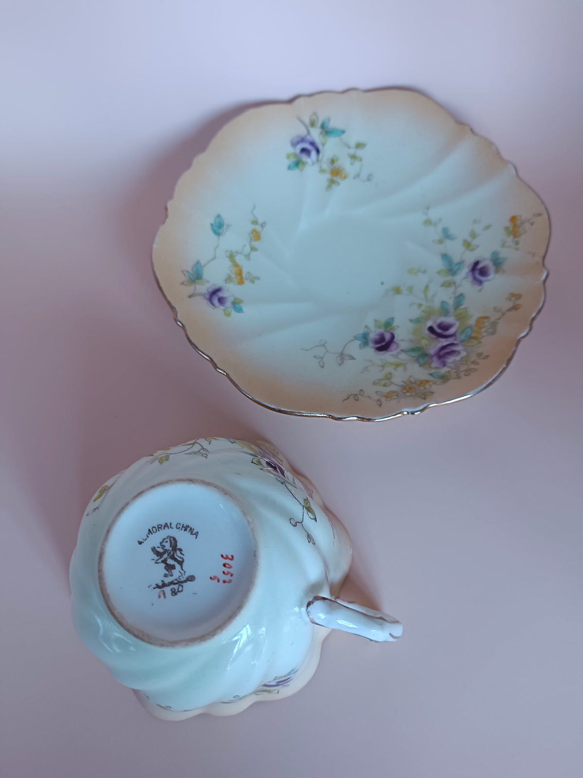 Tasse et sous-tasse à café Balmoral China par Redfern & Drakeford