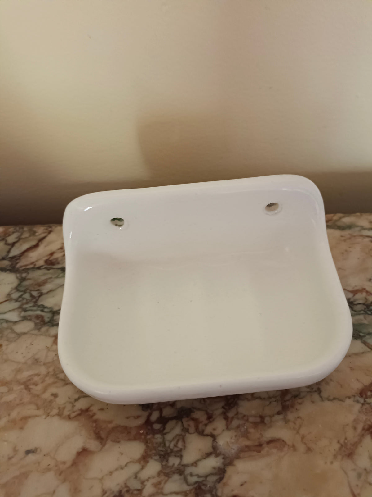 Porte-savon mural en porcelaine Porcher