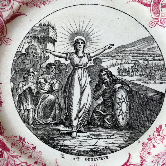 Assiette parlante Honneur - Patrie - Gloire Digoin & Sarreguemines
