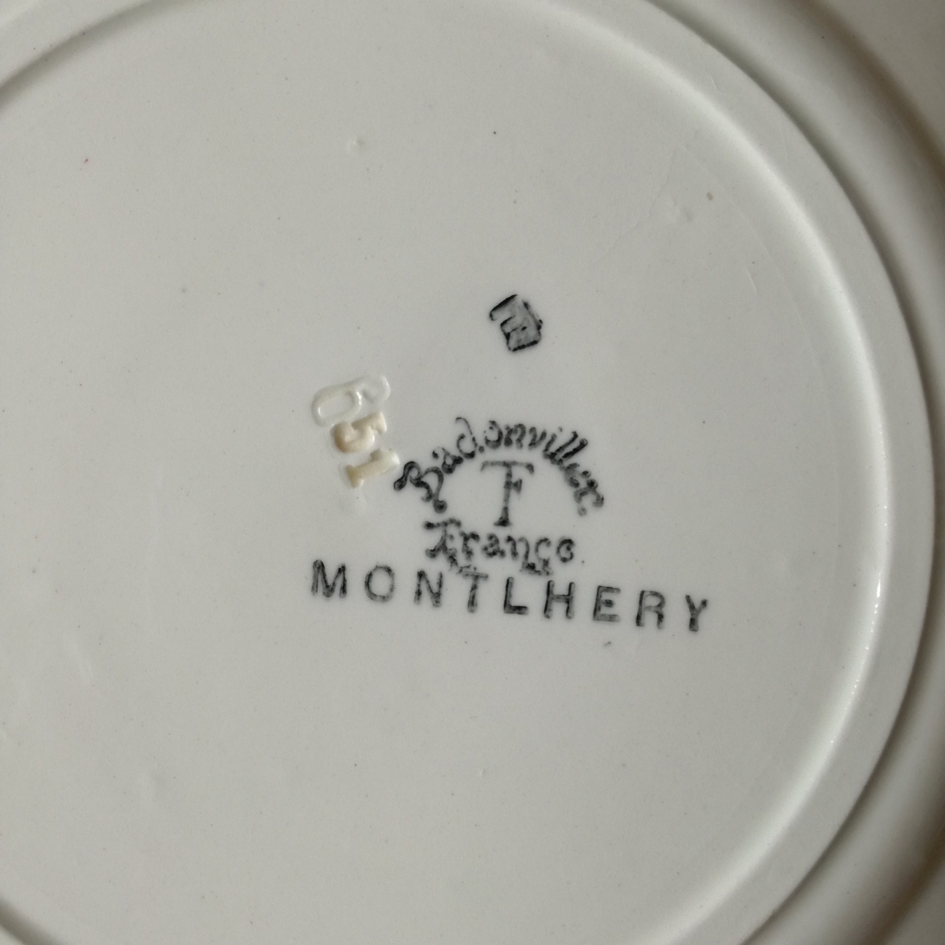 Assiette Montlhéry Badonviller