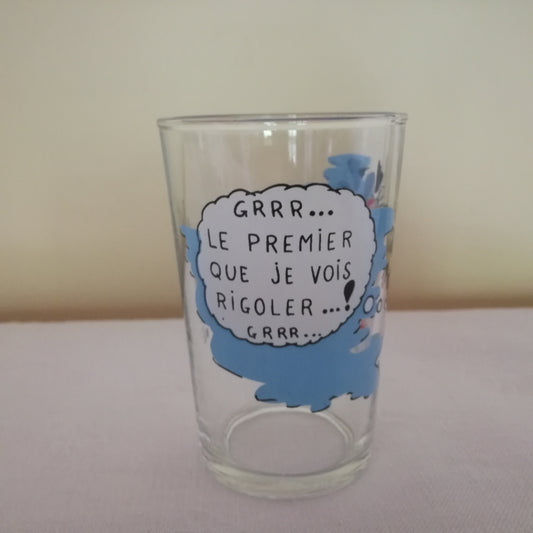 Verre Bob le chien intello VMC (Verreries mécaniques champenoises)