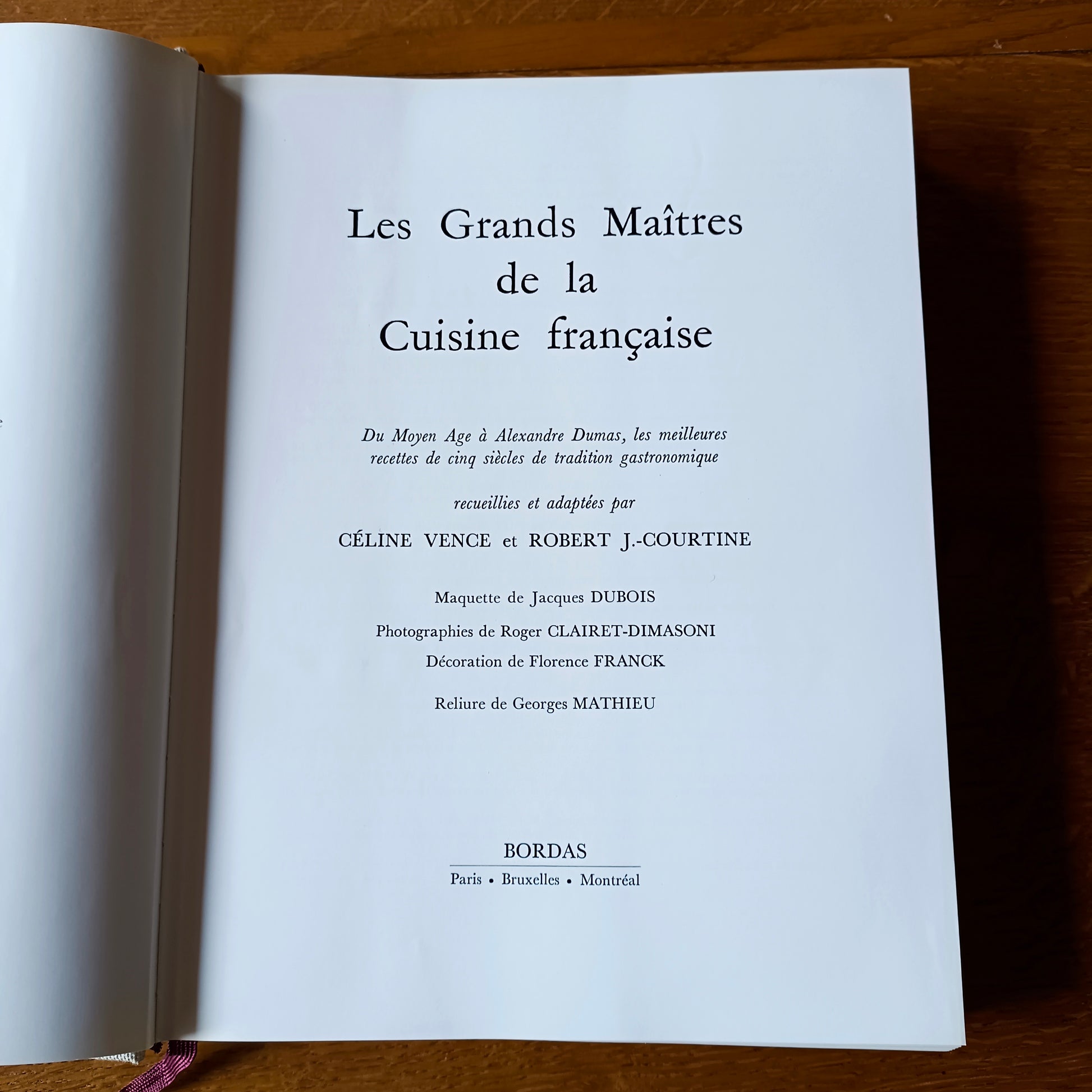 Livre de cuisine Prestige de la table Bordas