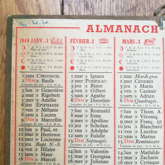 Calendrier / Almanach  