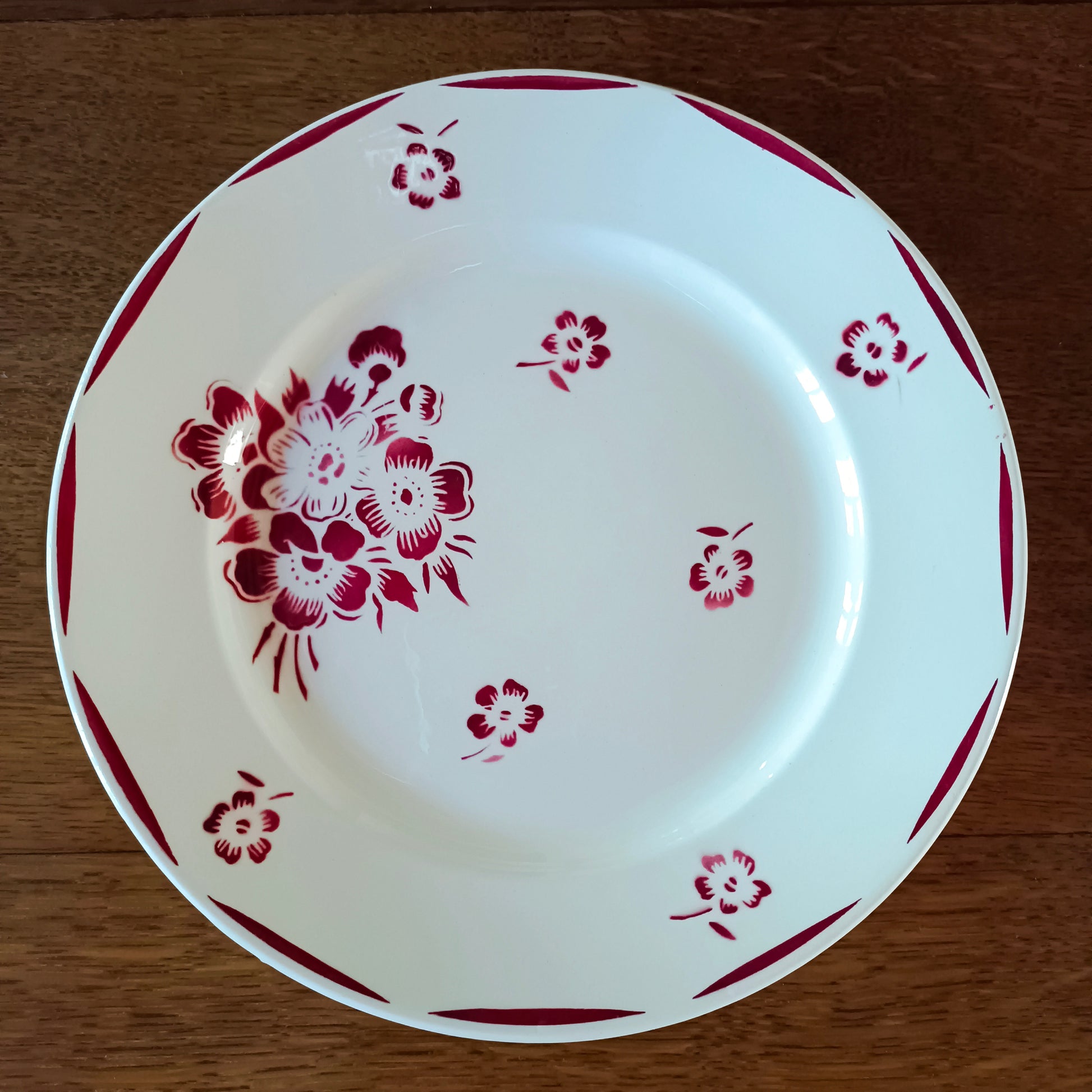 Assiette - grande plate Pervenches Badonviller