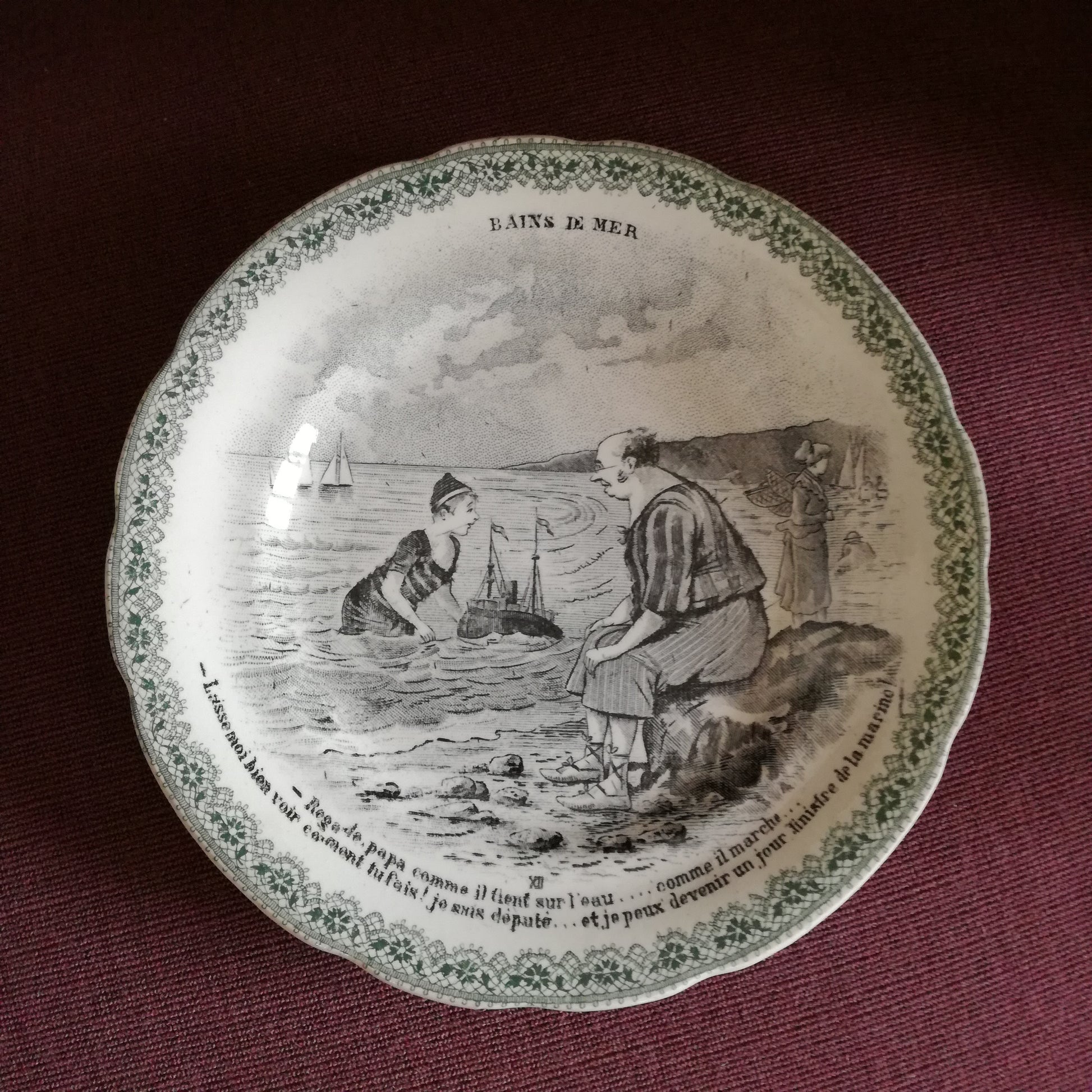 Assiette parlante Bains de mer Choisy le Roi - HB & Cie (Hautin Boulenger)