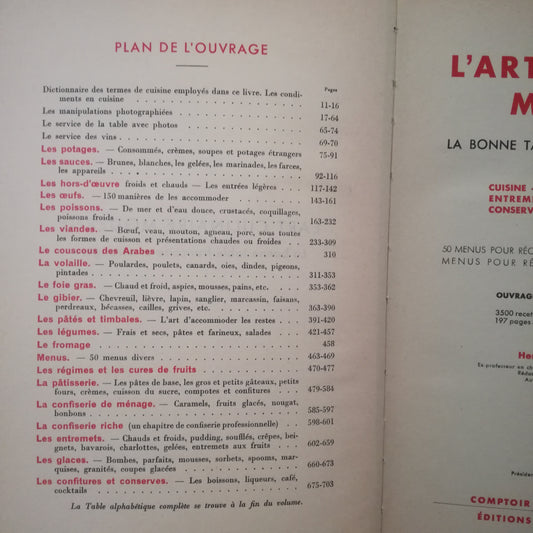 Livre de cuisine  Comptoir français du livre