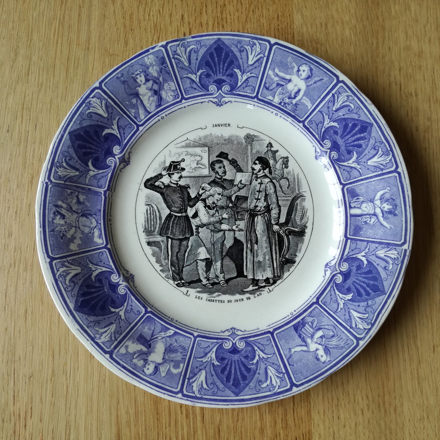 Assiette parlante Les mois de l'année Sarreguemines