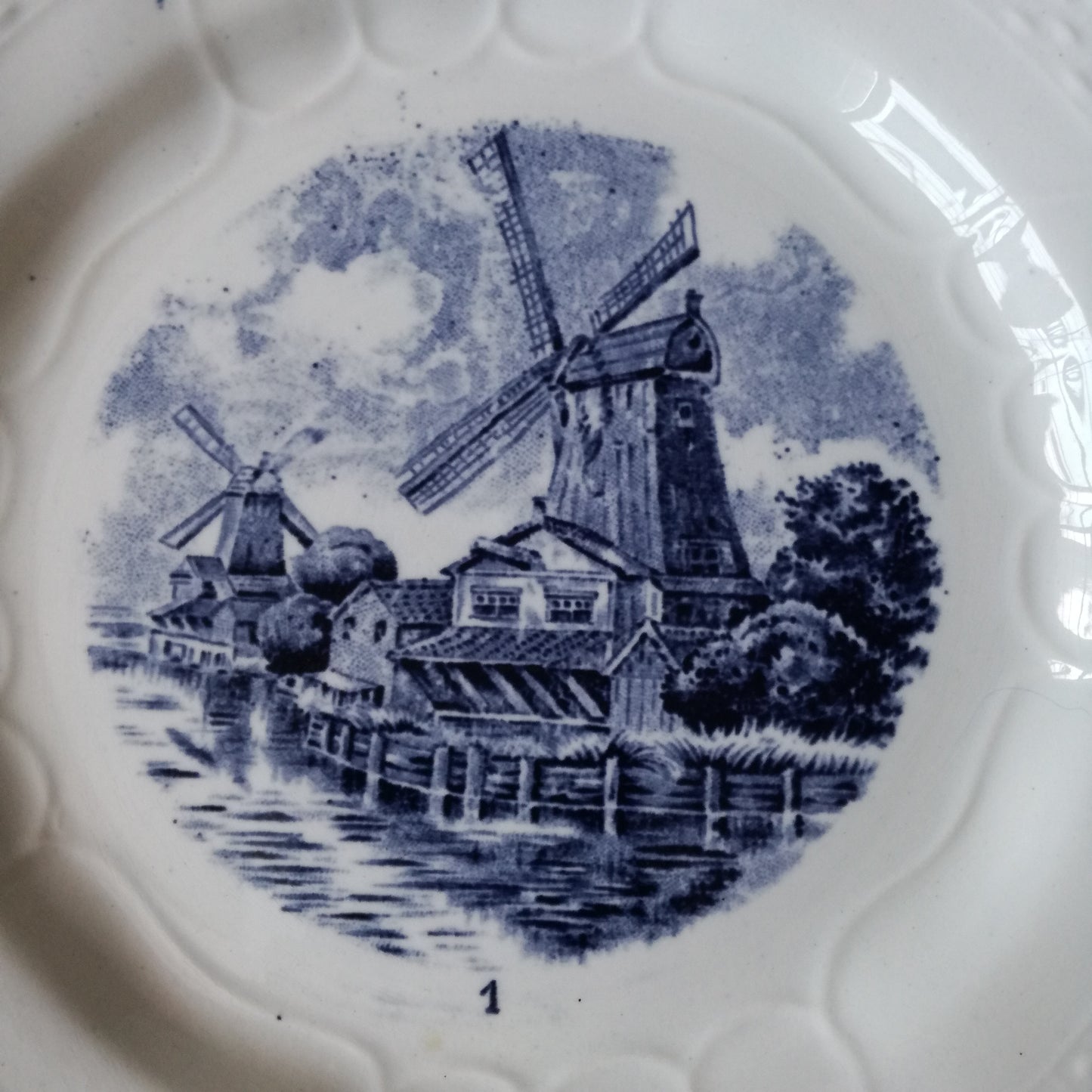 Assiette Delft Moulin des Loups & Hamage - Saint Amand