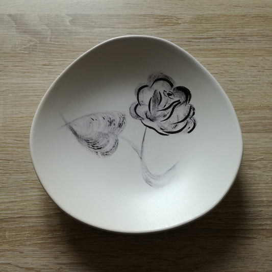 Assiette - creuse / calotte Rose Noire Niderviller