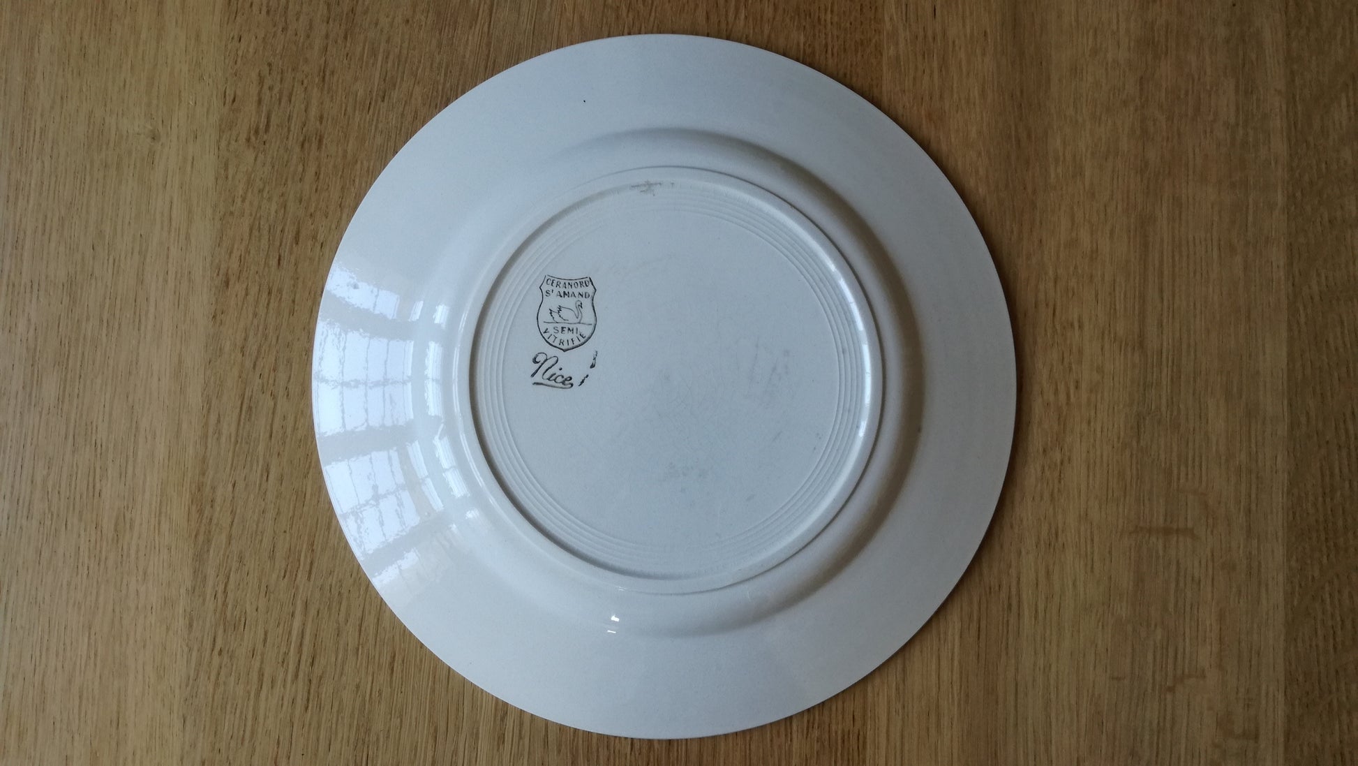 Assiette - grande plate Nice Céranord - Saint Amand