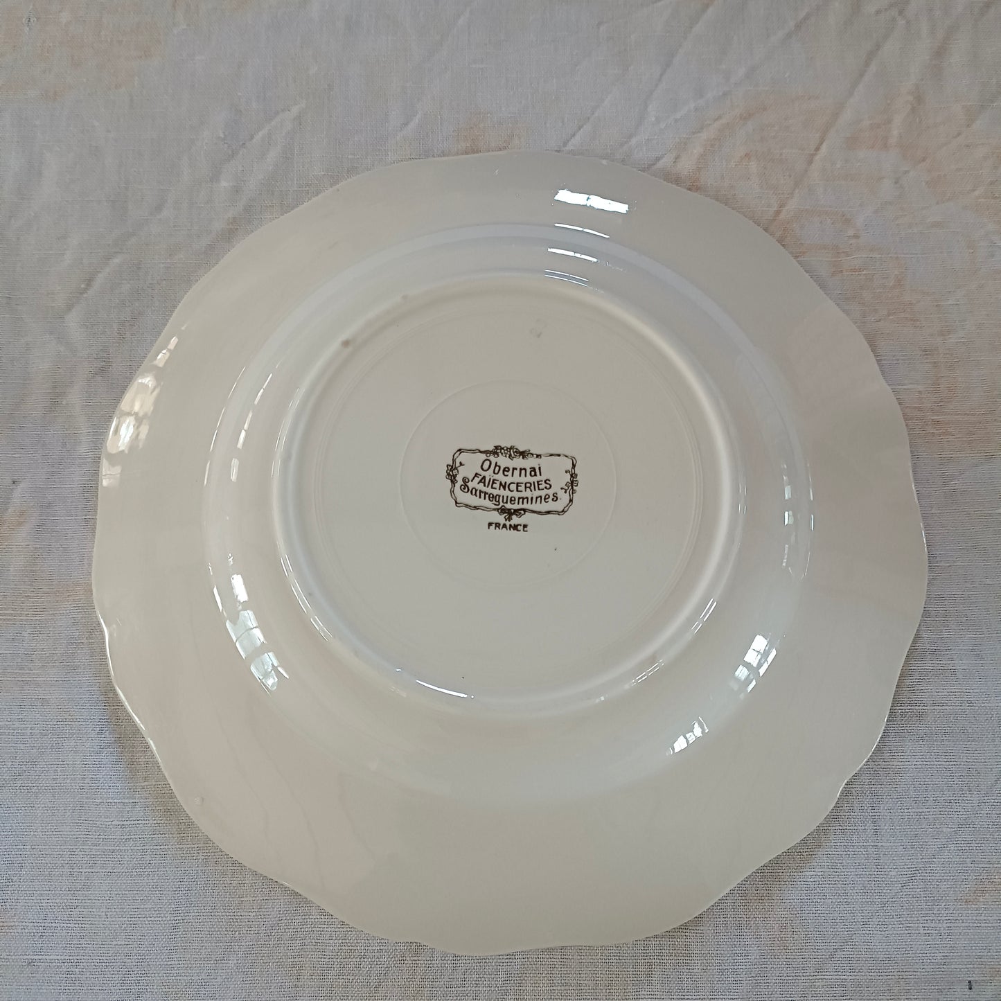 Assiette - grande plate Obernai Sarreguemines