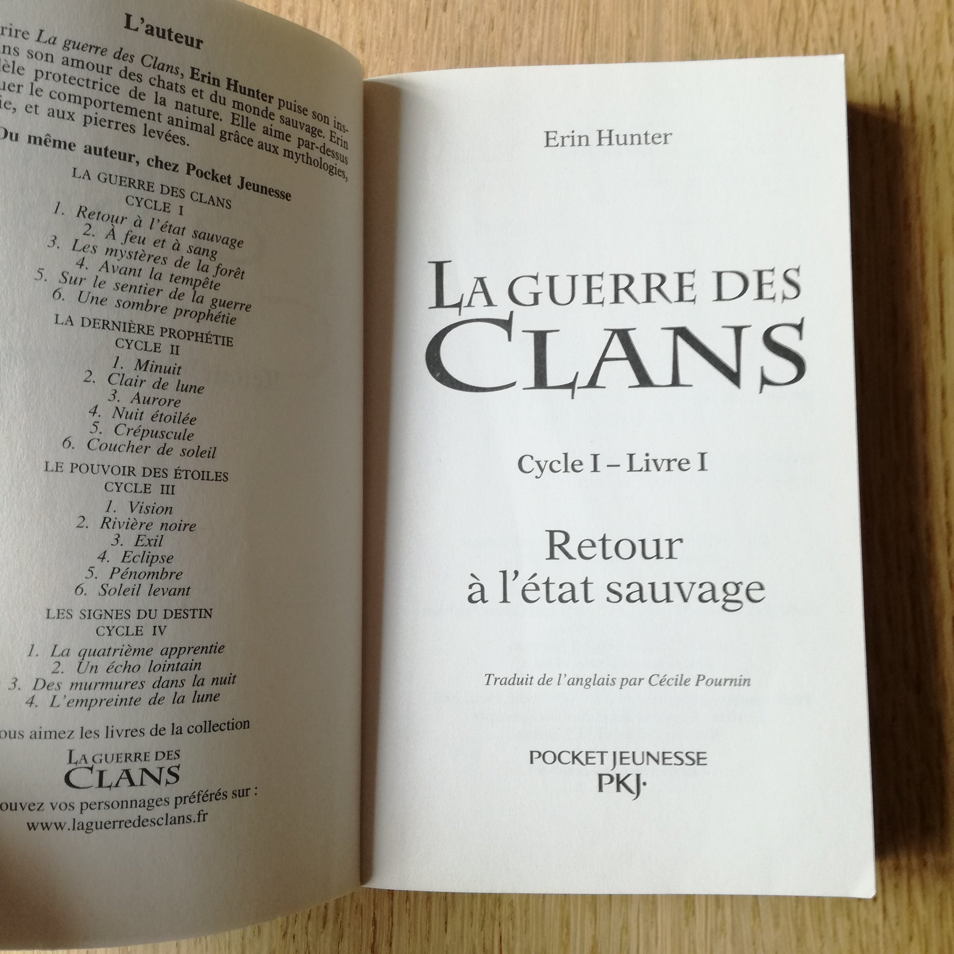 Livre jeunesse La Guerre des Clans Pocket