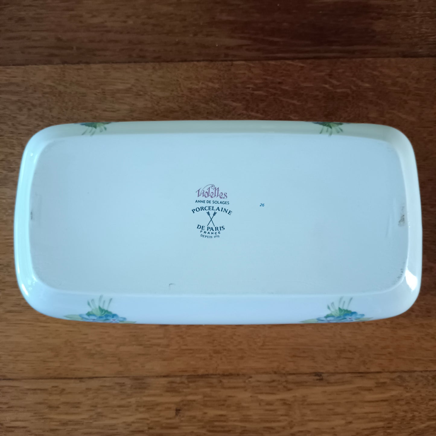 Ramasse-couverts Violettes Porcelaine de Paris