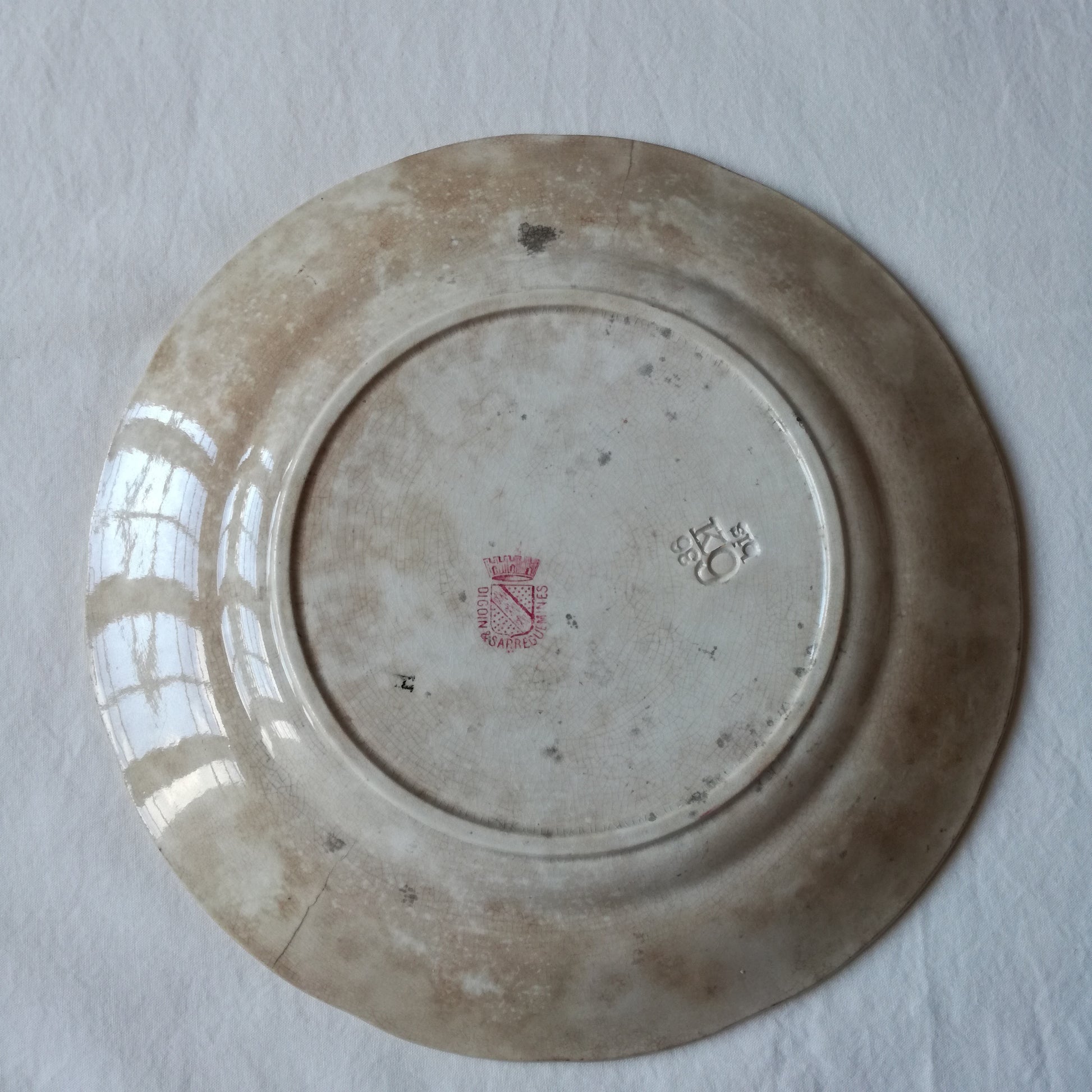 Assiette parlante Honneur - Patrie - Gloire Digoin & Sarreguemines